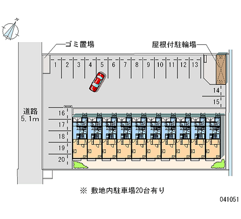 41051 Monthly parking lot