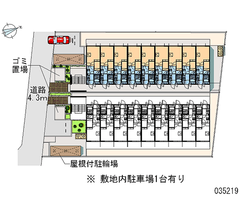 レオパレスメモラブルⅠ 月極駐車場