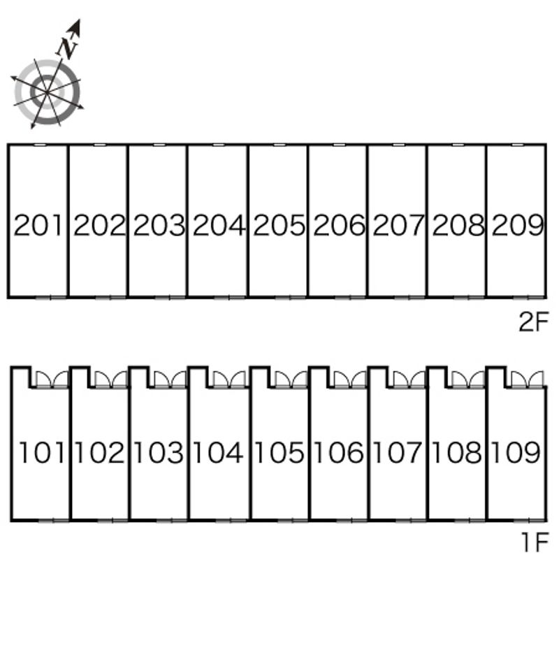 レオパレスステラⅡ 間取配置図