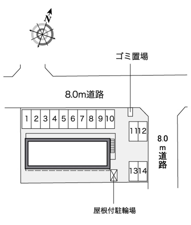レオパレスマダムド千 配置図
