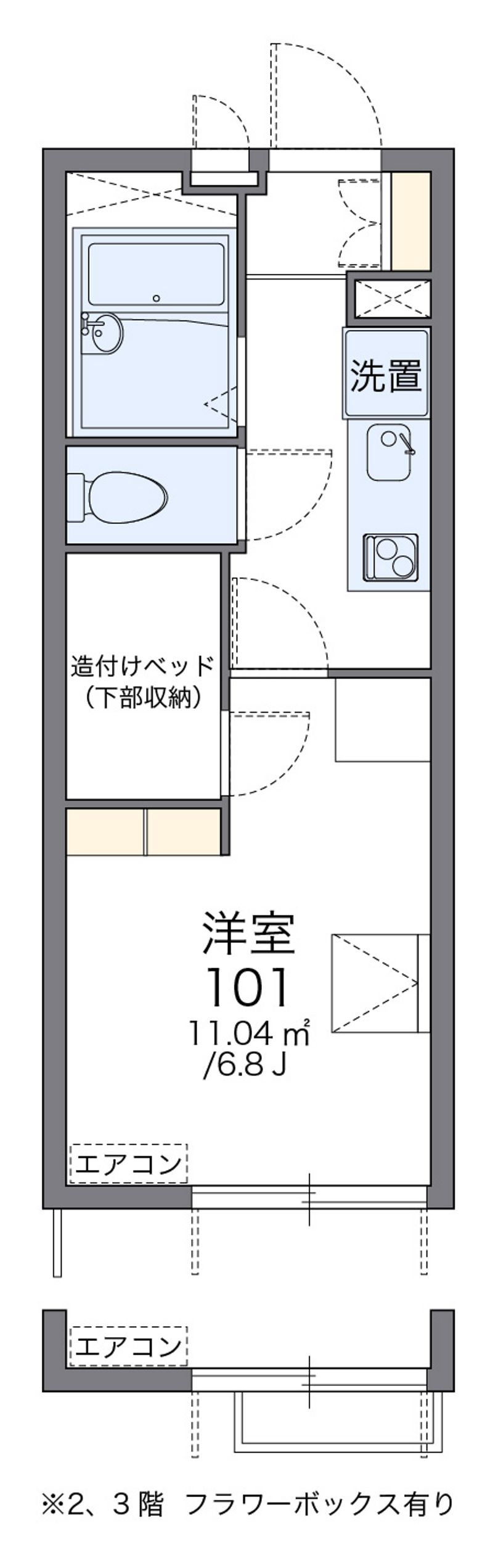 レオパレスセイント東砂 間取図