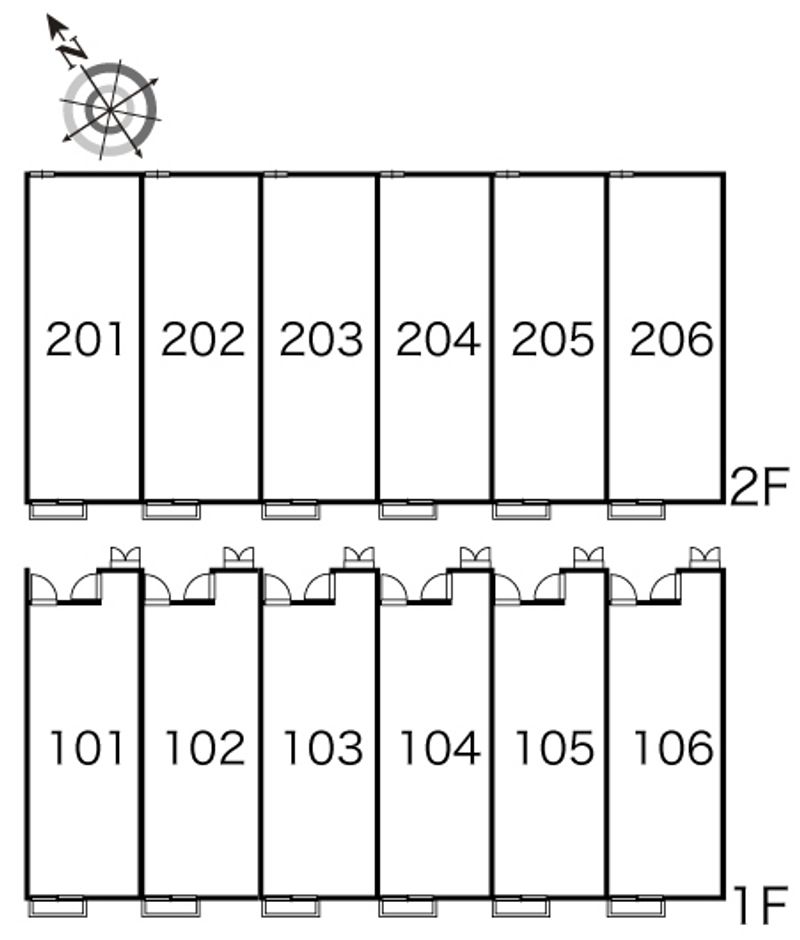 レオパレスリベェール八街 間取配置図