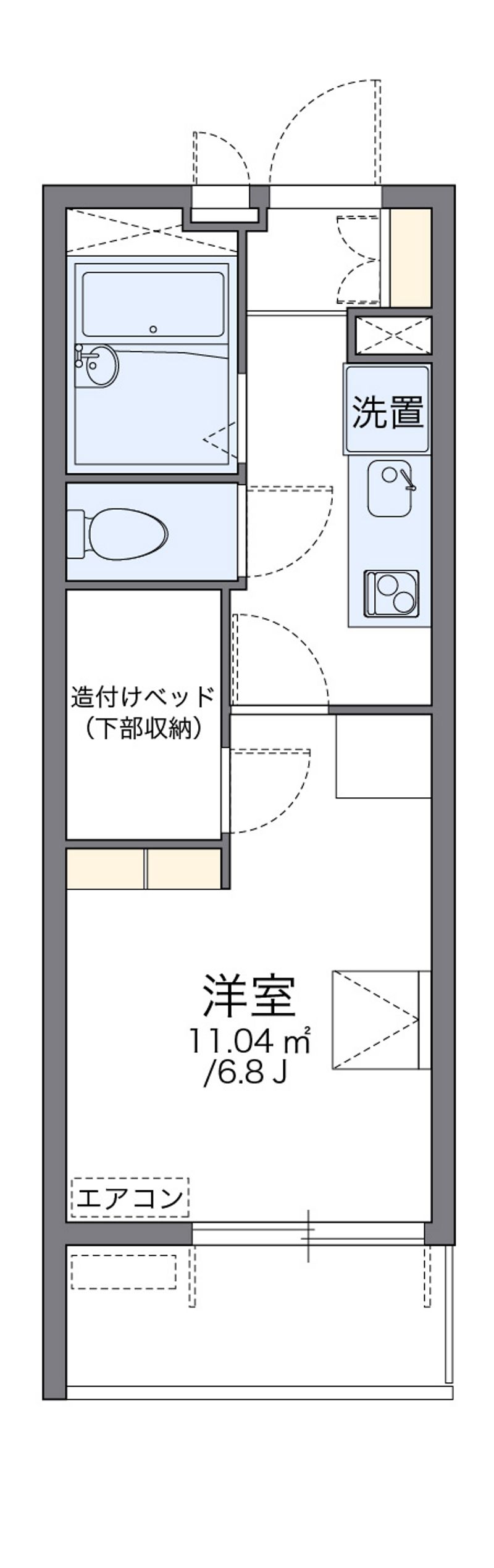 レオパレスよろずまち 間取図