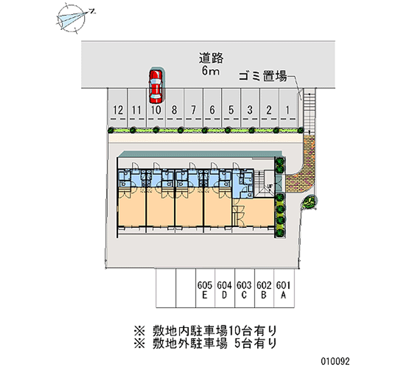 レオパレス水落 月極駐車場