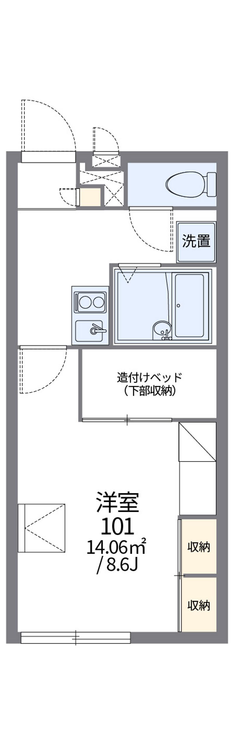 レオパレスビアンコ 間取図