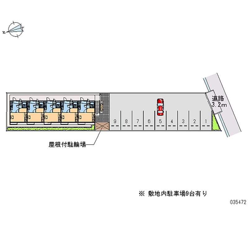 レオパレスＦＵＫＵＳＨＩＭＡ 月極駐車場