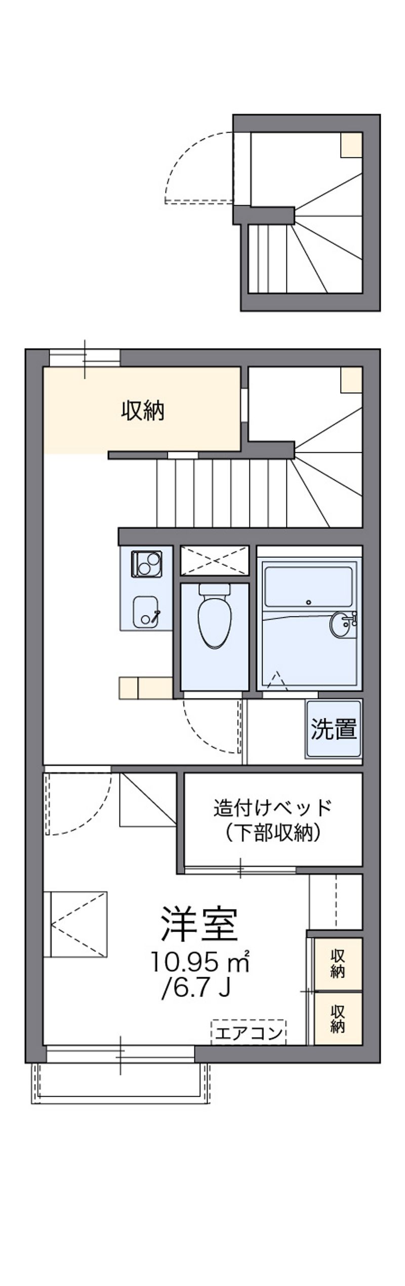 レオパレスＦＵＺＩＭＯＮ　Ａ 間取図