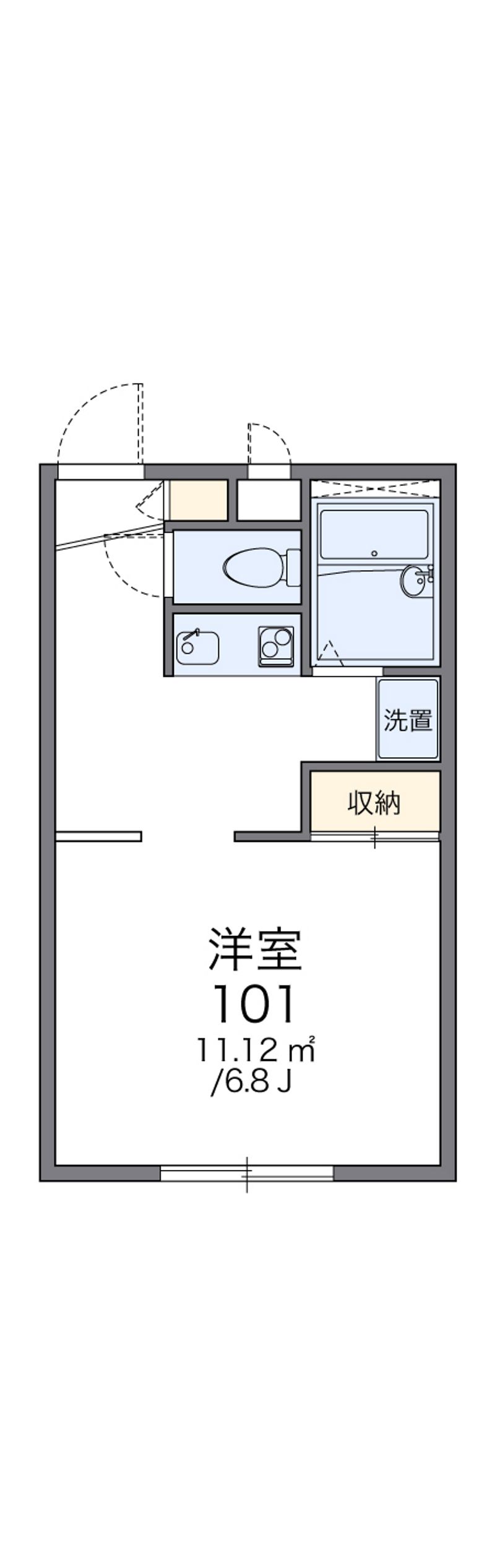 レオパレスＦＵＫＯＮＯ壱番館 間取図