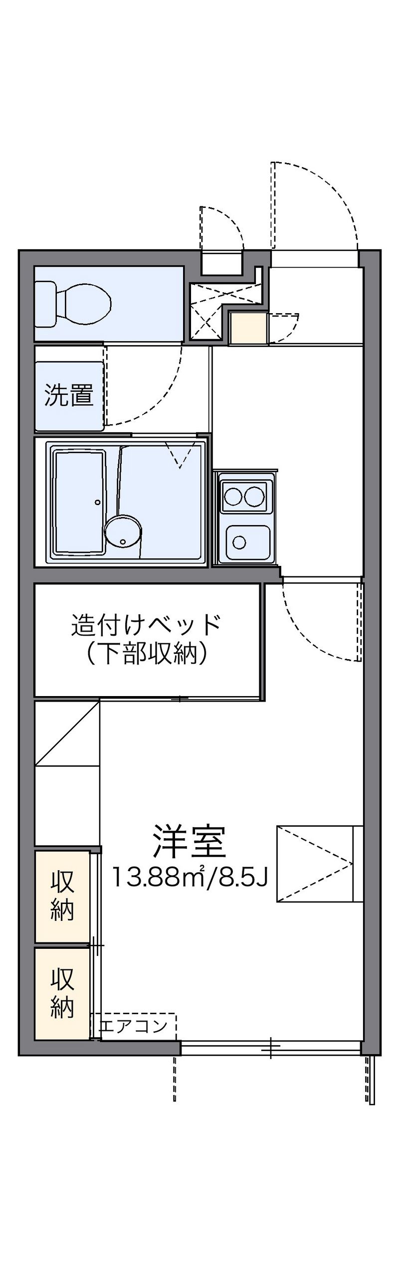 レオパレス羽崎 間取図