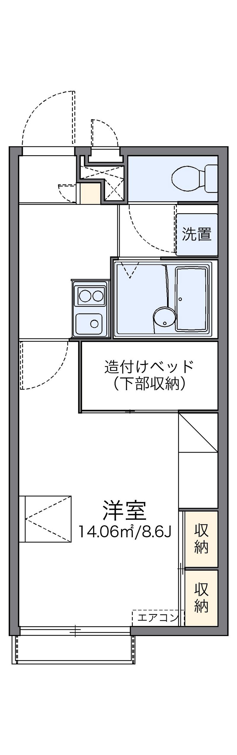 レオパレスフィオーレ 間取図