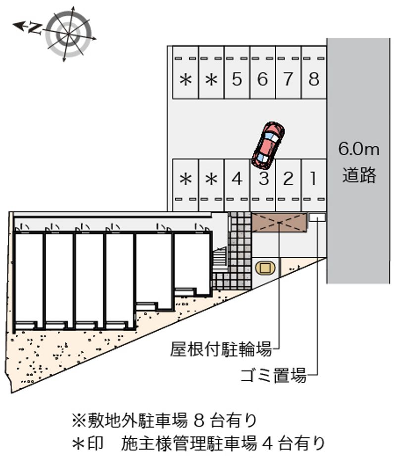 クレイノ新白河 配置図