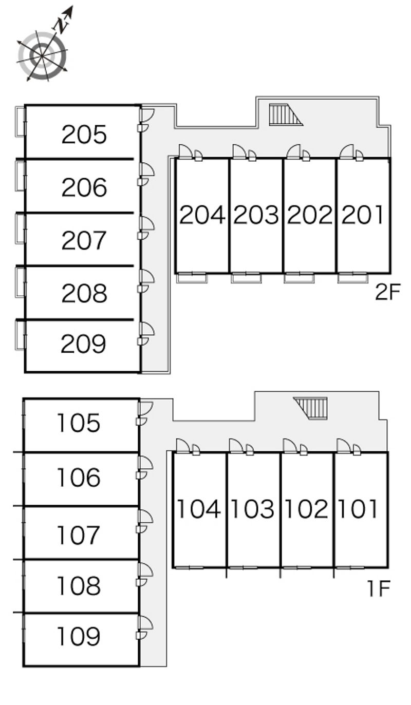 レオパレスクレール 間取配置図