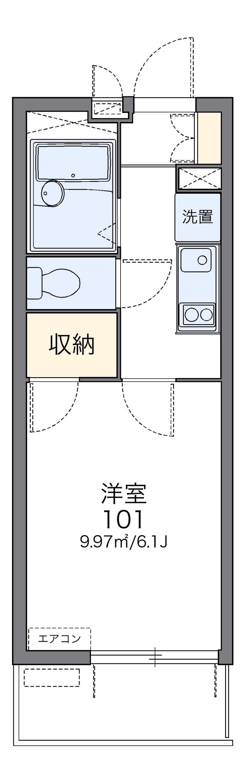 レオパレスエクセルケンＦｏｕｒ 間取図