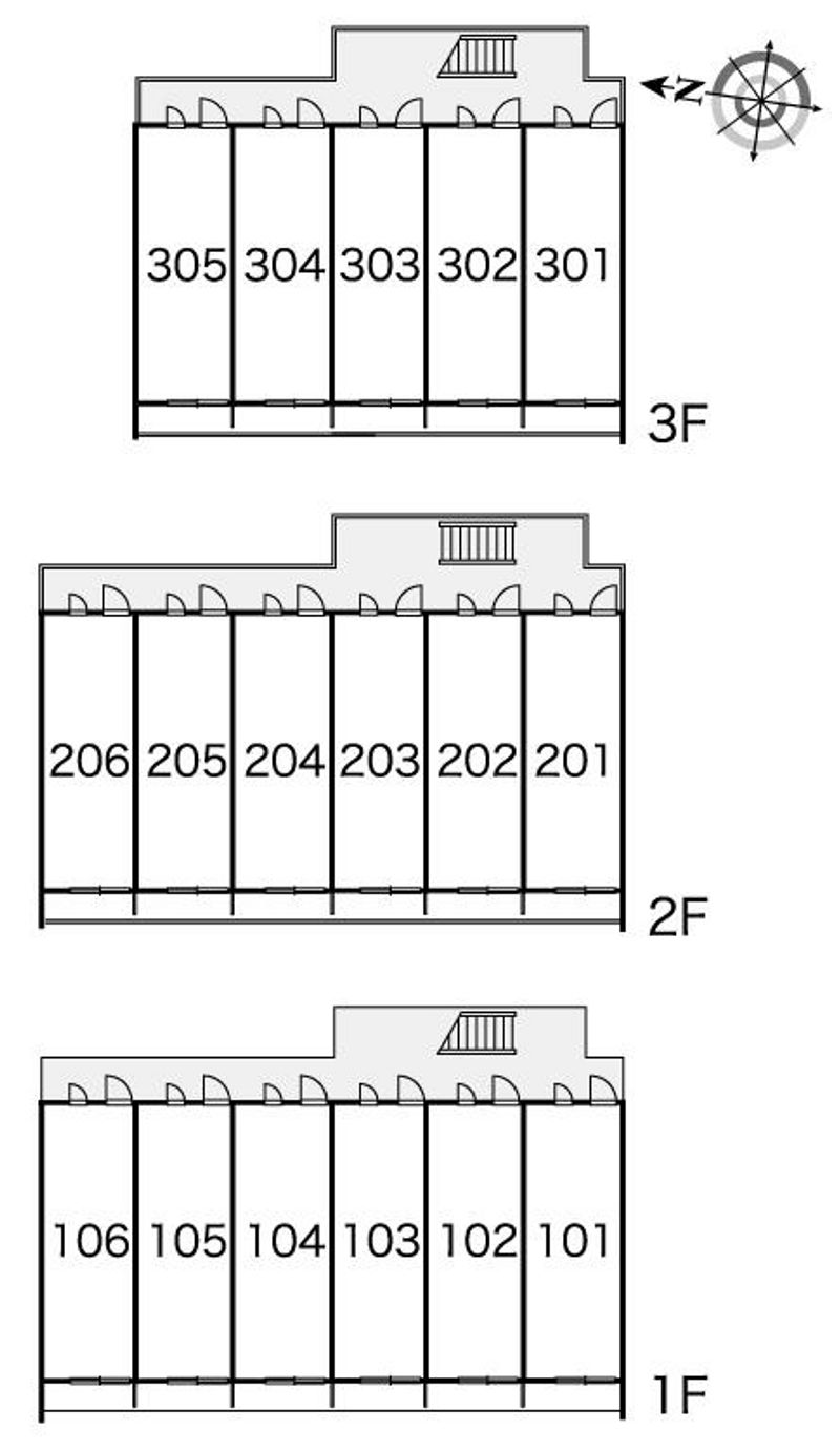 レオパレス中落合ヒルズ 間取配置図