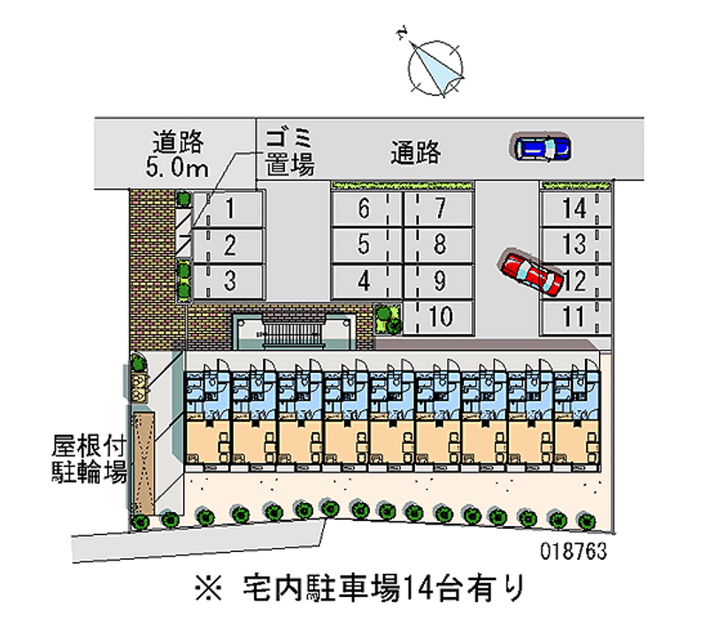 レオパレスあかね 月極駐車場