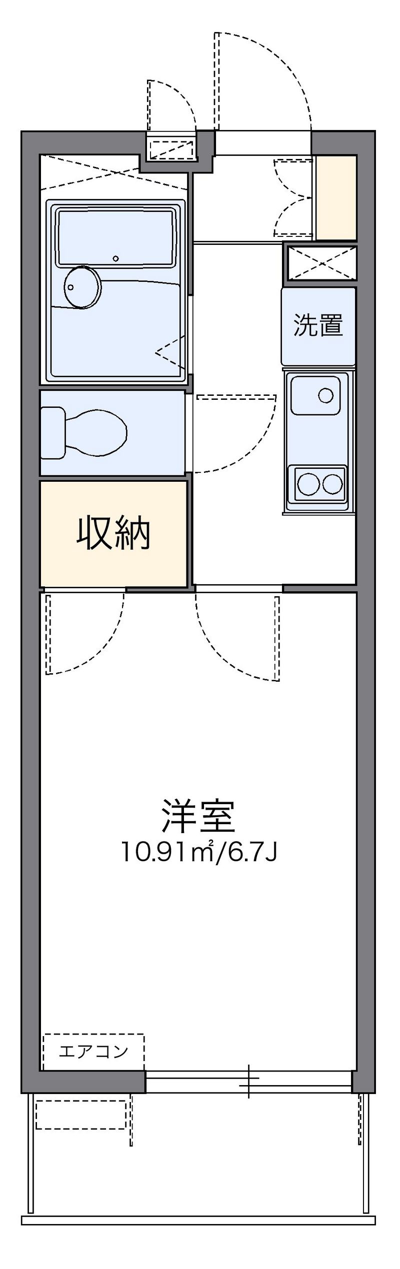 レオパレスクアッド 間取図