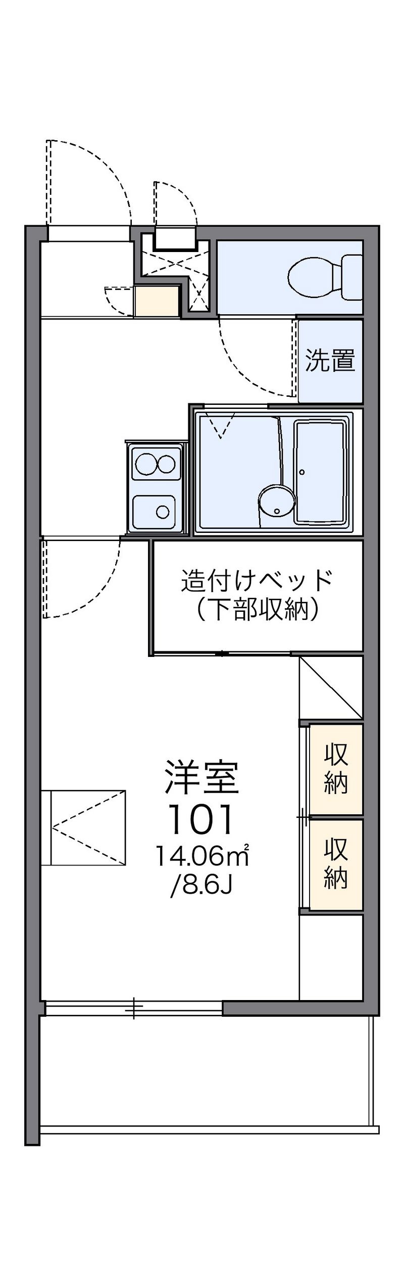 レオパレスヴィラ　レオンチーナ 間取図