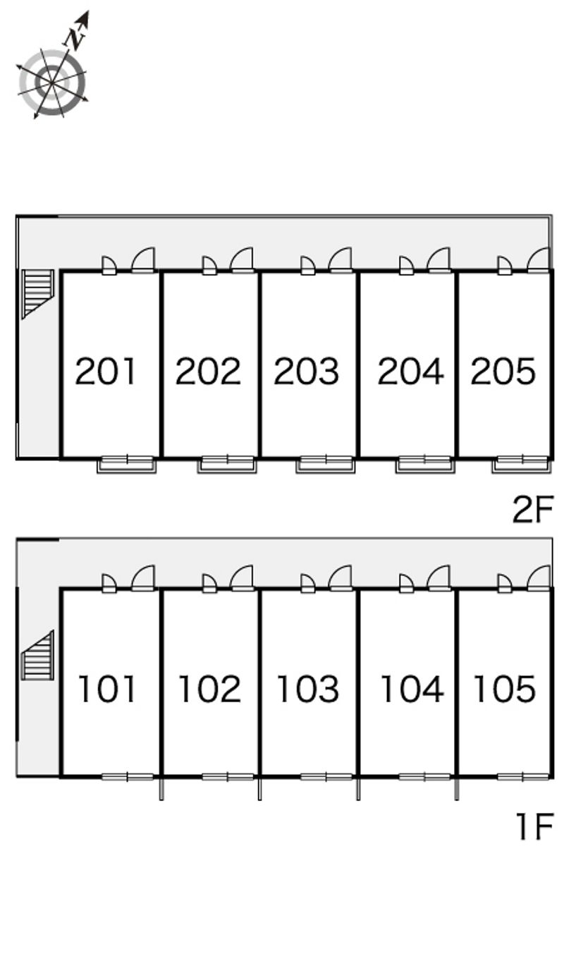 レオパレスアーバンコート東大沢 間取り配置図