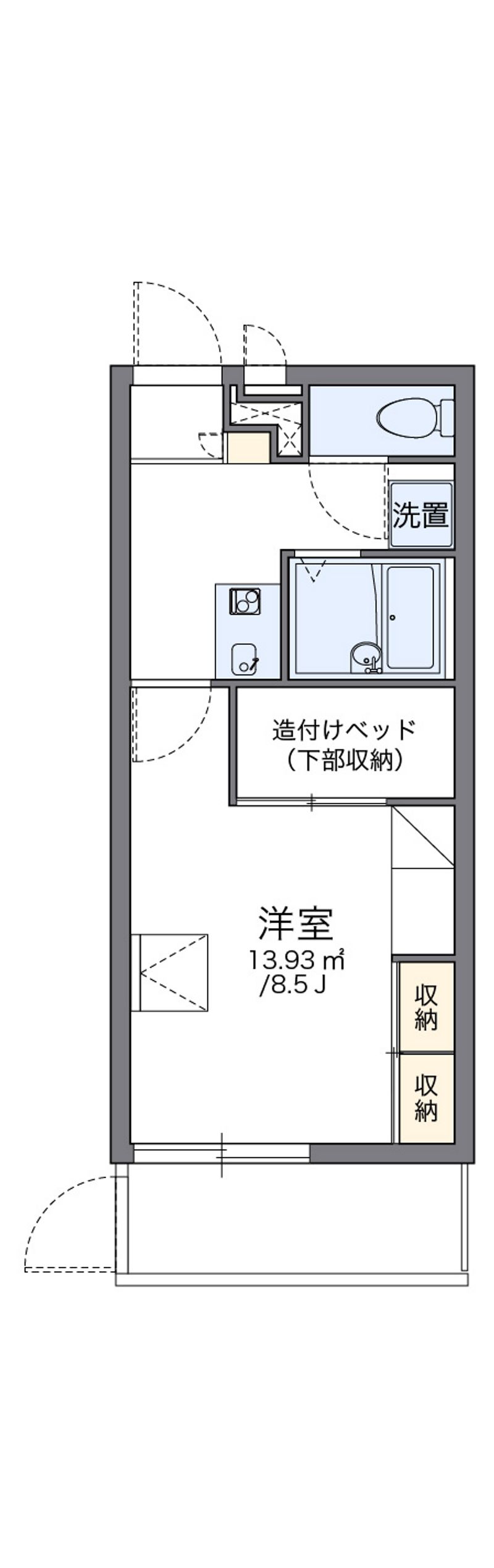 レオパレス日野ＯＧＭⅢ 間取図