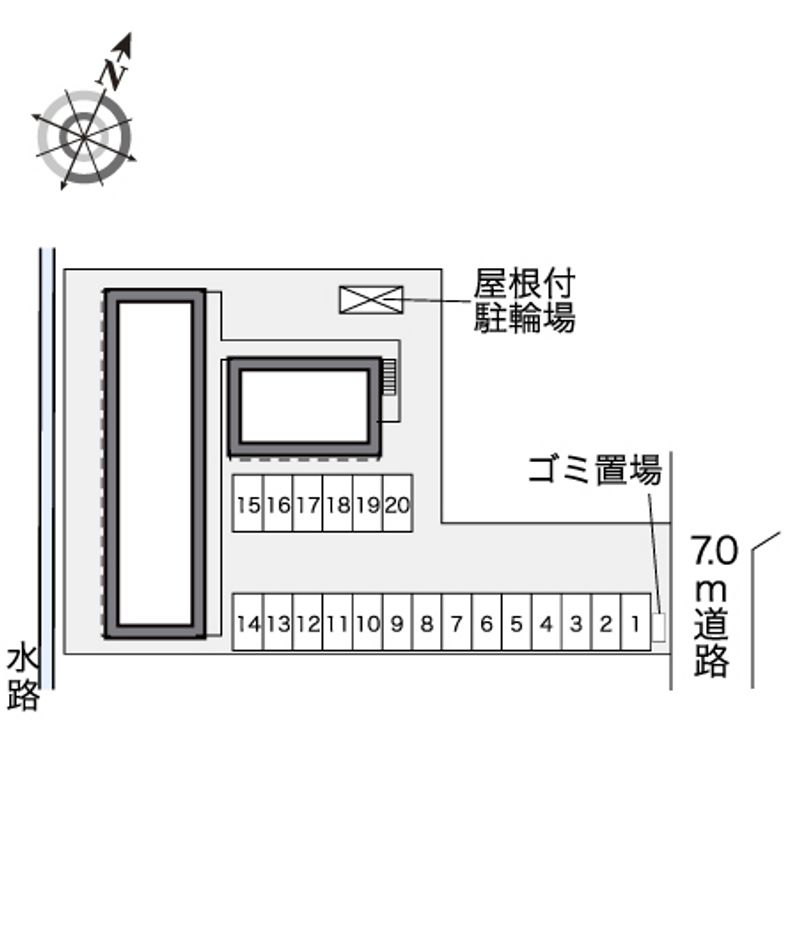レオパレスルーツ　リミテッド 配置図