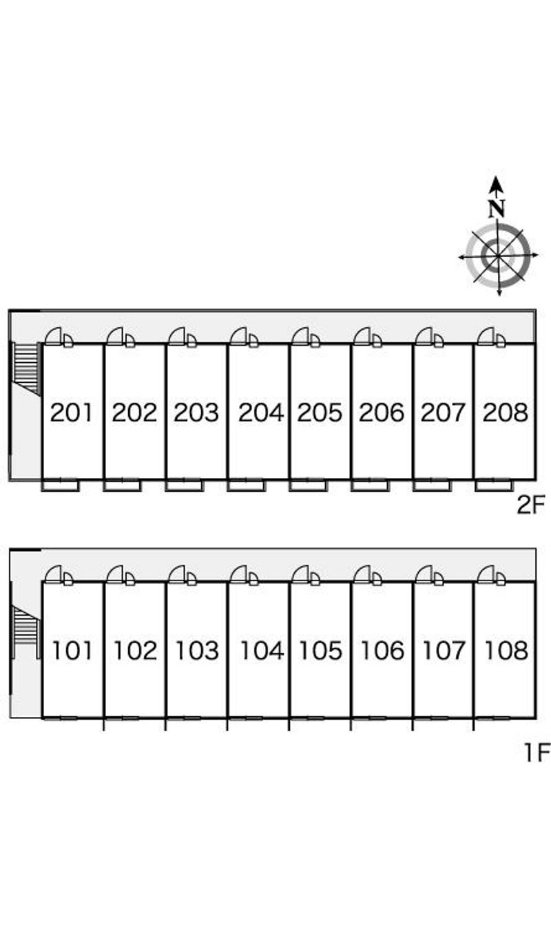 レオパレスプルメリア２２ 間取配置図
