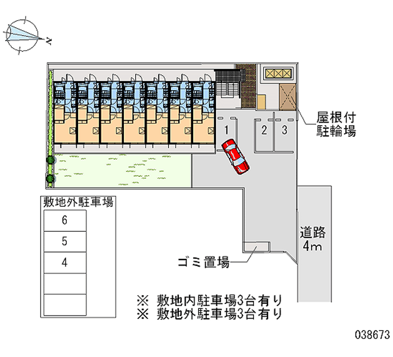 レオパレスハッピーエイト 月極駐車場