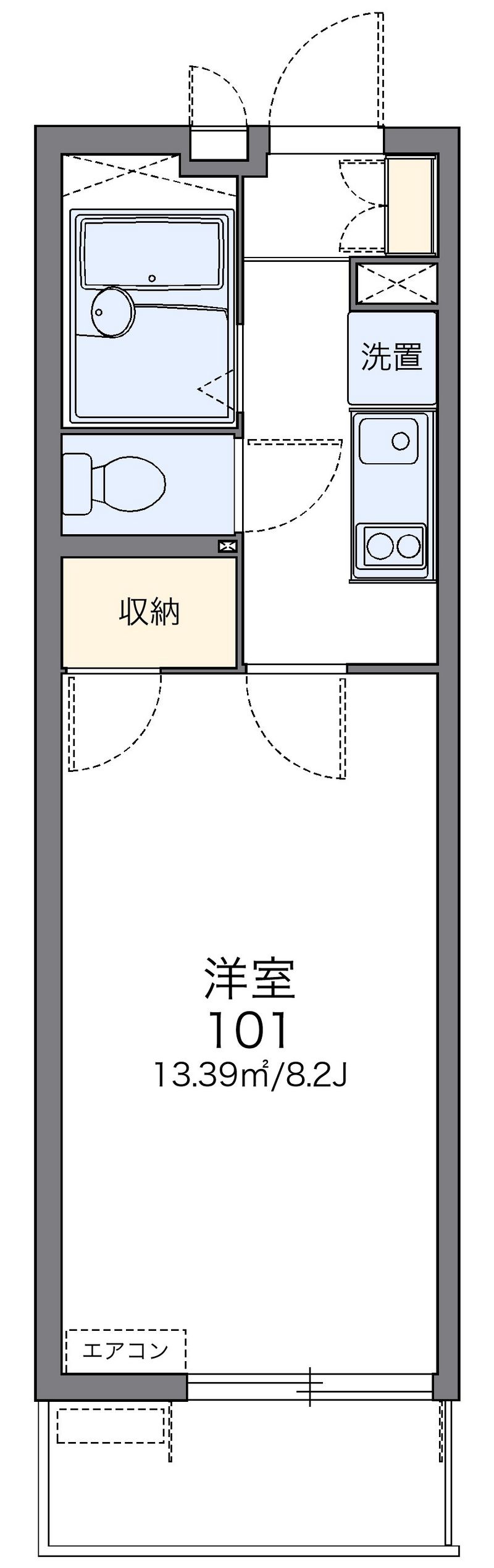 レオパレスＲＩＶＥ　Ｍ 間取図