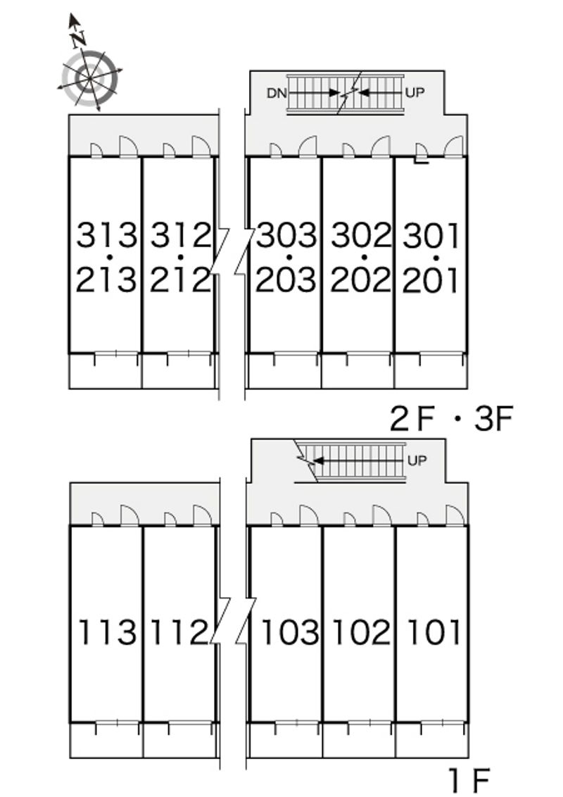 レオパレスホープ２１ 間取り配置図
