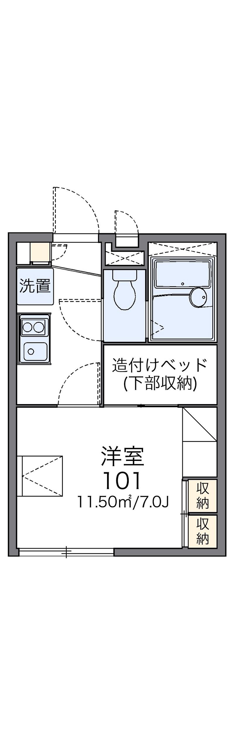 レオパレスフリーダ 間取図