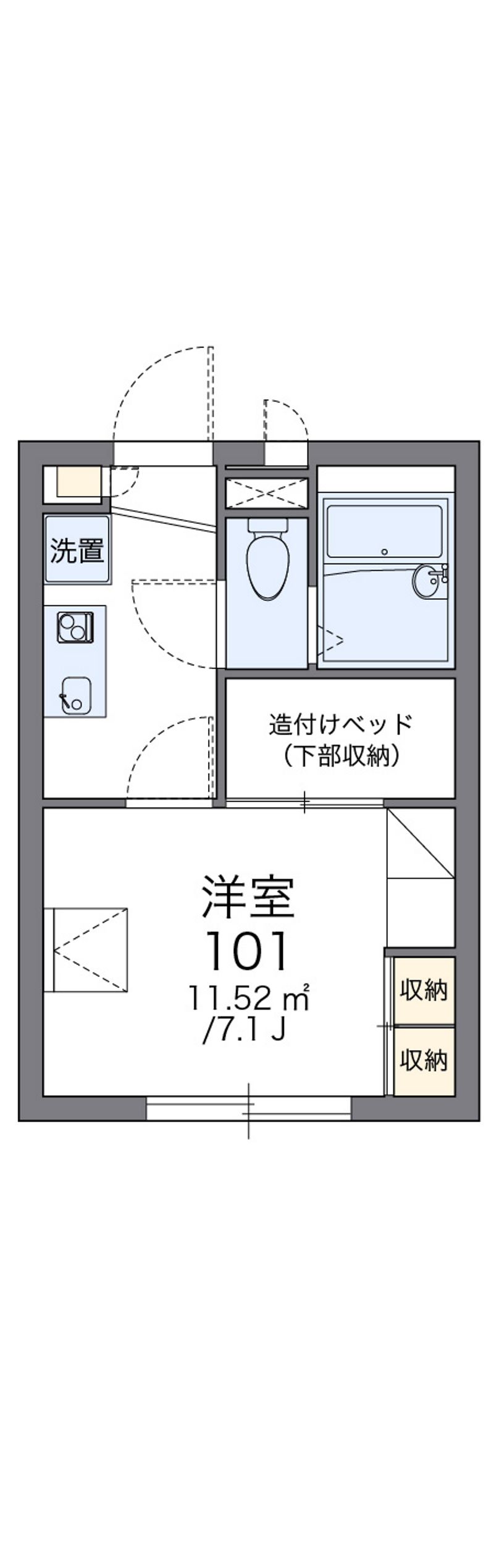 レオパレスシェソワＭＳＫ 間取図