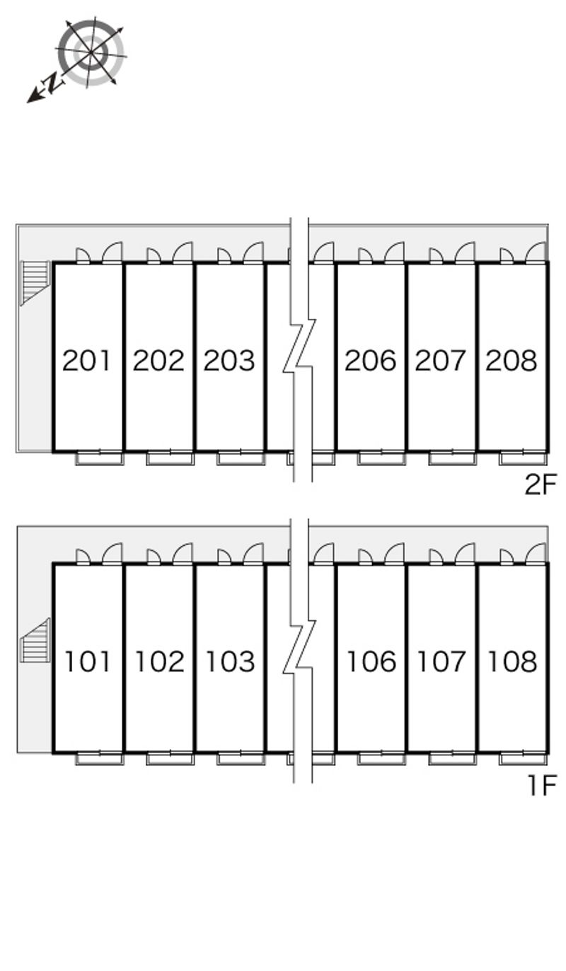 レオパレスねいし２ 間取り配置図