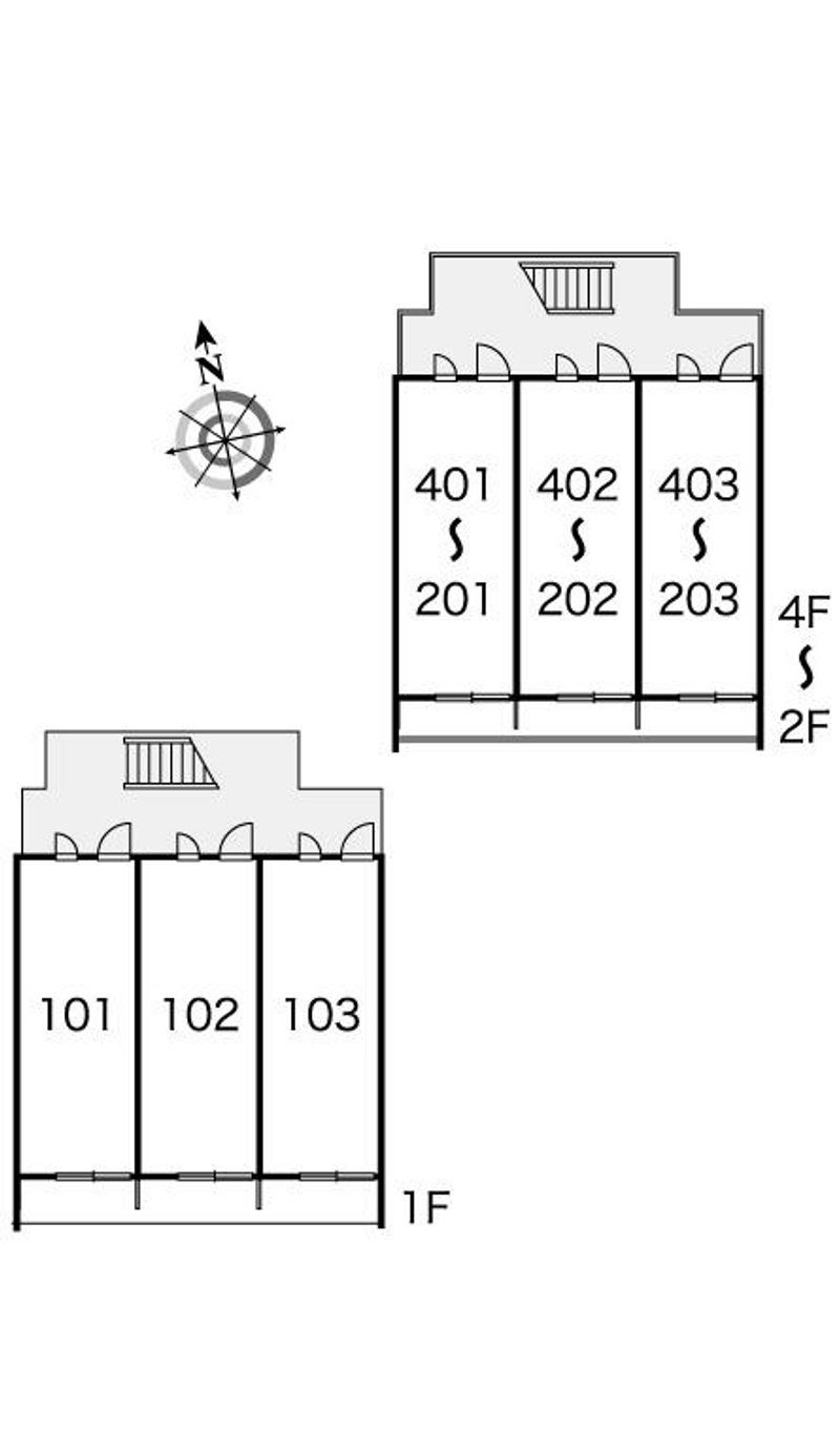レオパレスシャンテ本町 間取り配置図