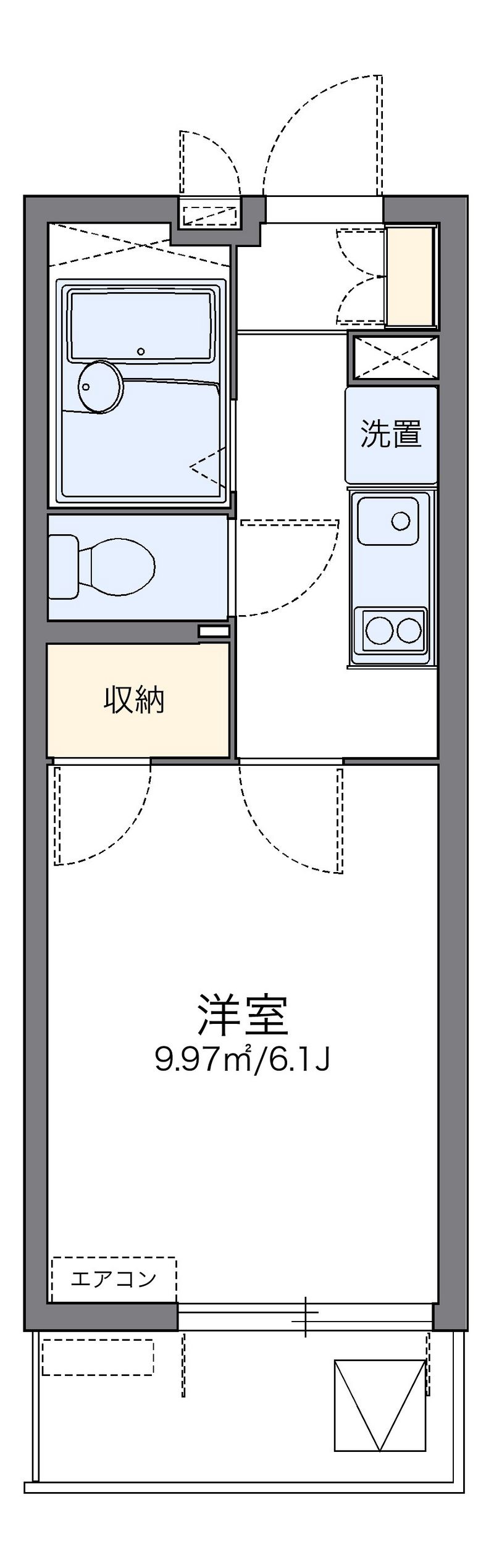 レオパレス郡元Ⅱ 間取図