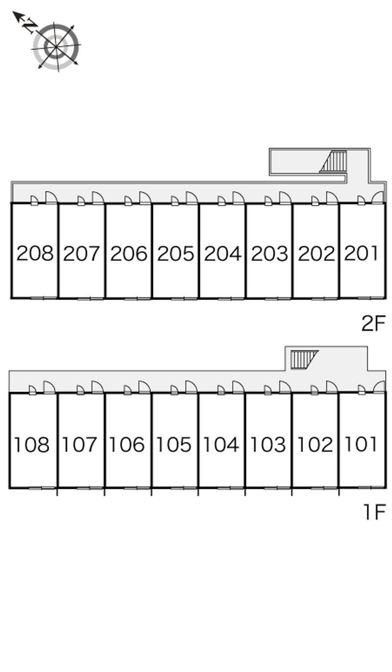 レオパレス中御所 間取配置図