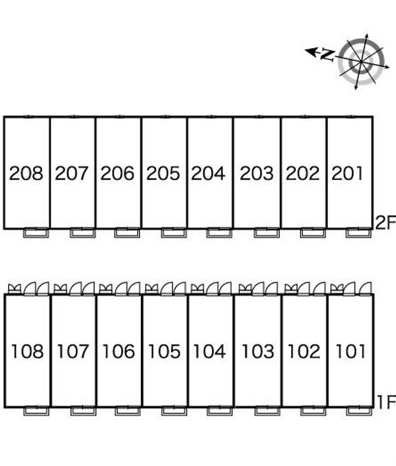 レオパレスレナールいさわ　Ⅱ 間取配置図
