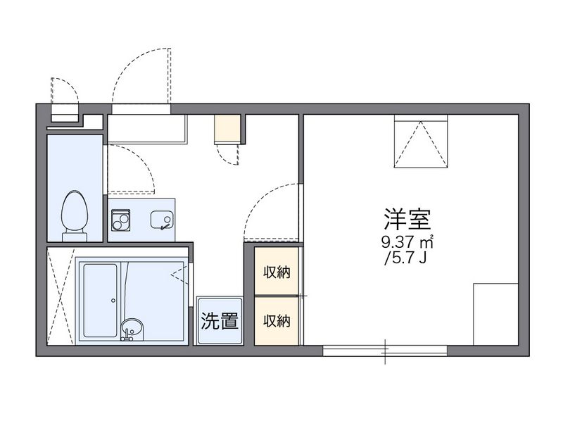 レオパレスヴィラグラン大手 間取図