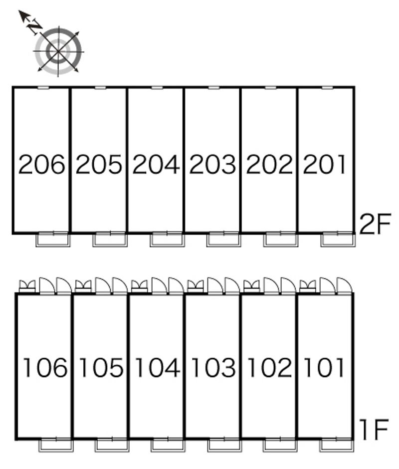 レオパレス小竹向原Ａ 間取配置図