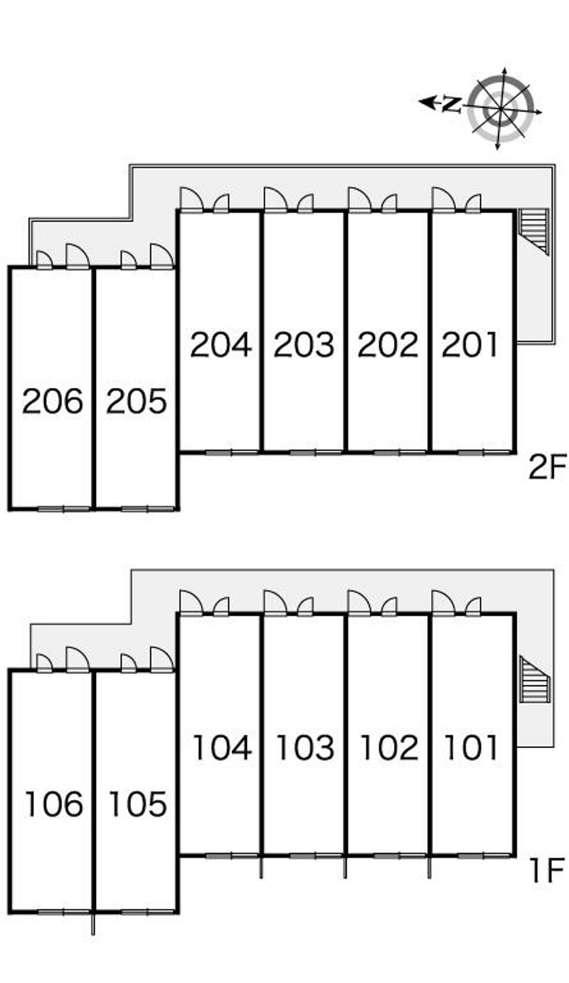 レオパレスボヌール 間取り配置図
