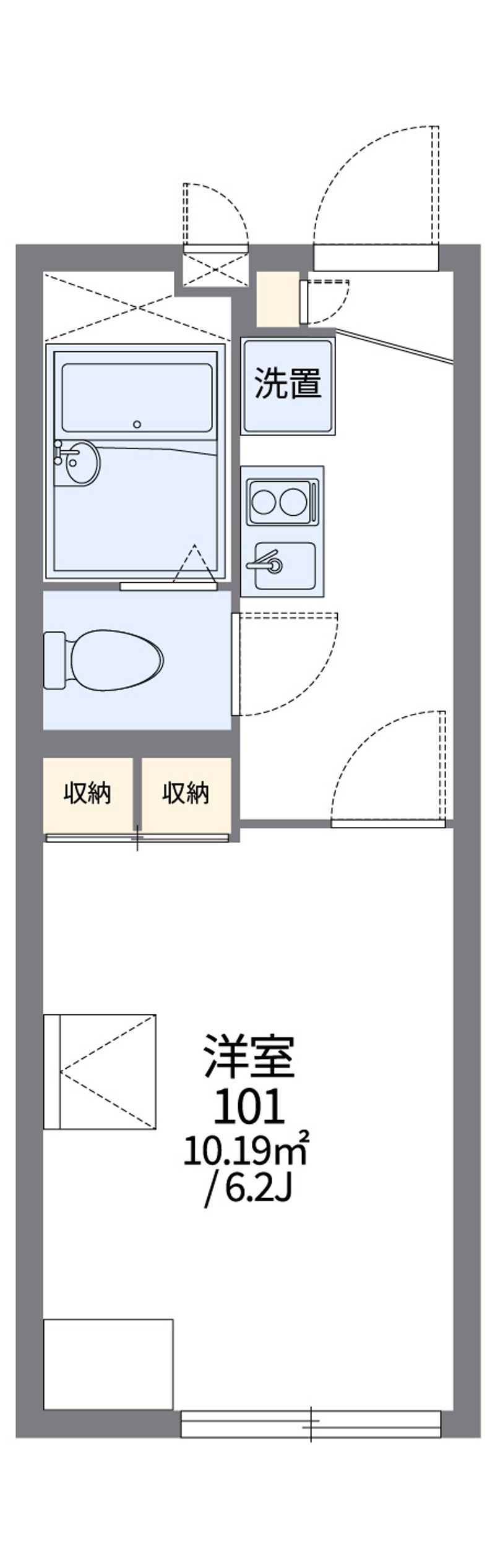 レオパレスクックリバー 間取図