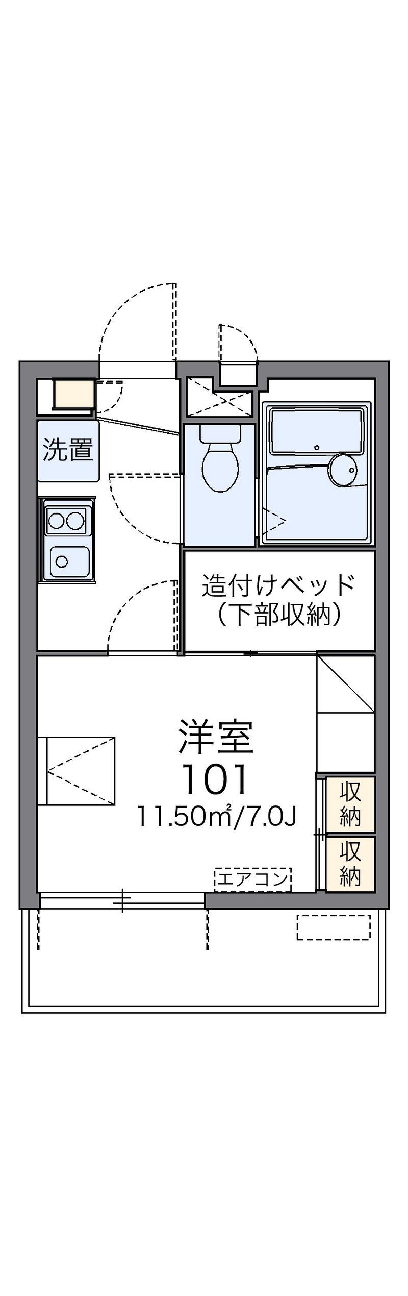 レオパレス玉川ソレイユ 間取図
