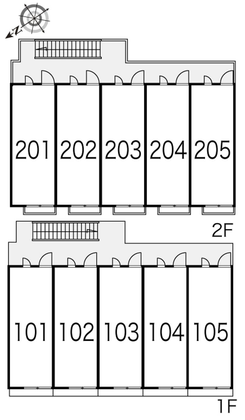 レオパレスウィル鳴尾 間取配置図