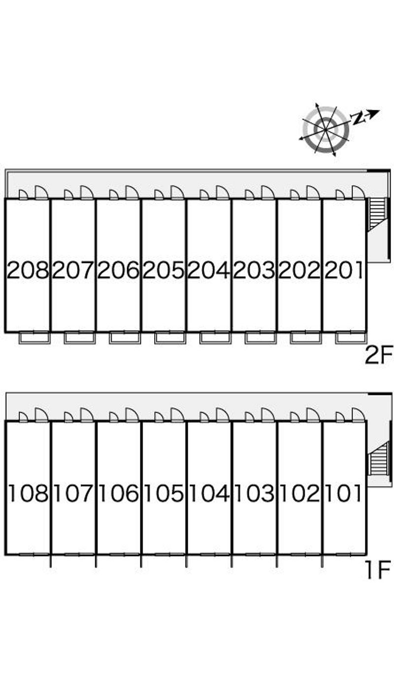 レオパレス三ツ合橋Ⅰ 間取配置図