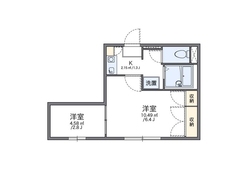 レオパレスツーエイト 間取図