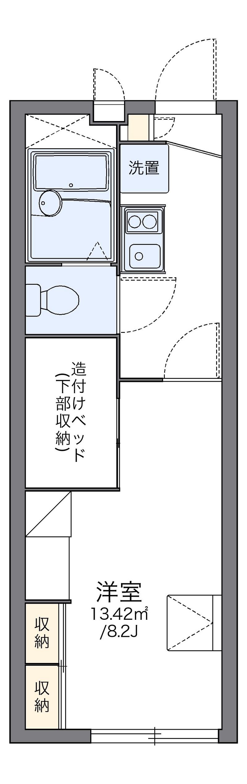 レオパレスファインコート鈴蘭台 間取図