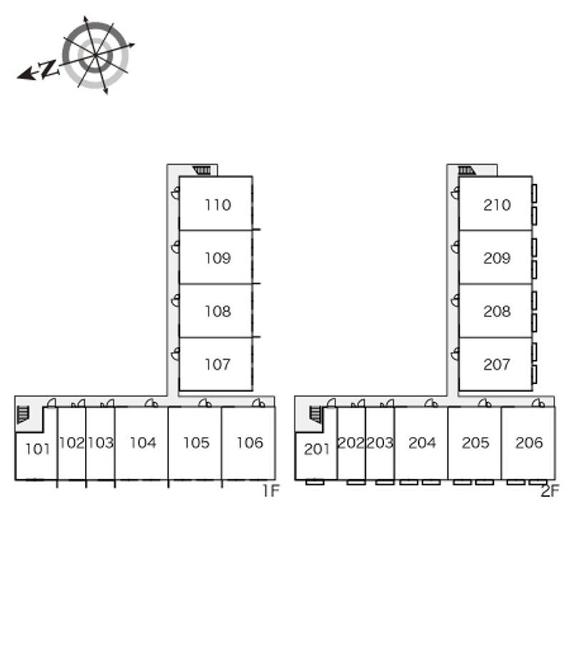 レオパレスアザミ 間取配置図