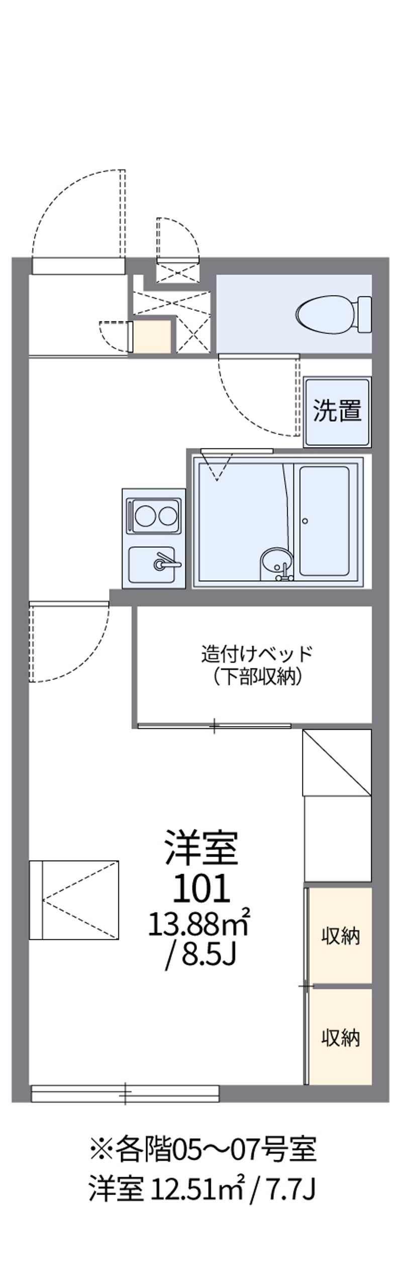 レオパレスソフィア芝園 間取図