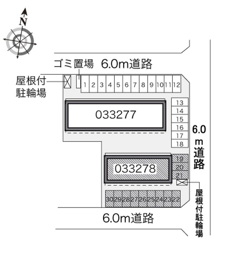 レオパレスパオ熊野Ｂ 配置図
