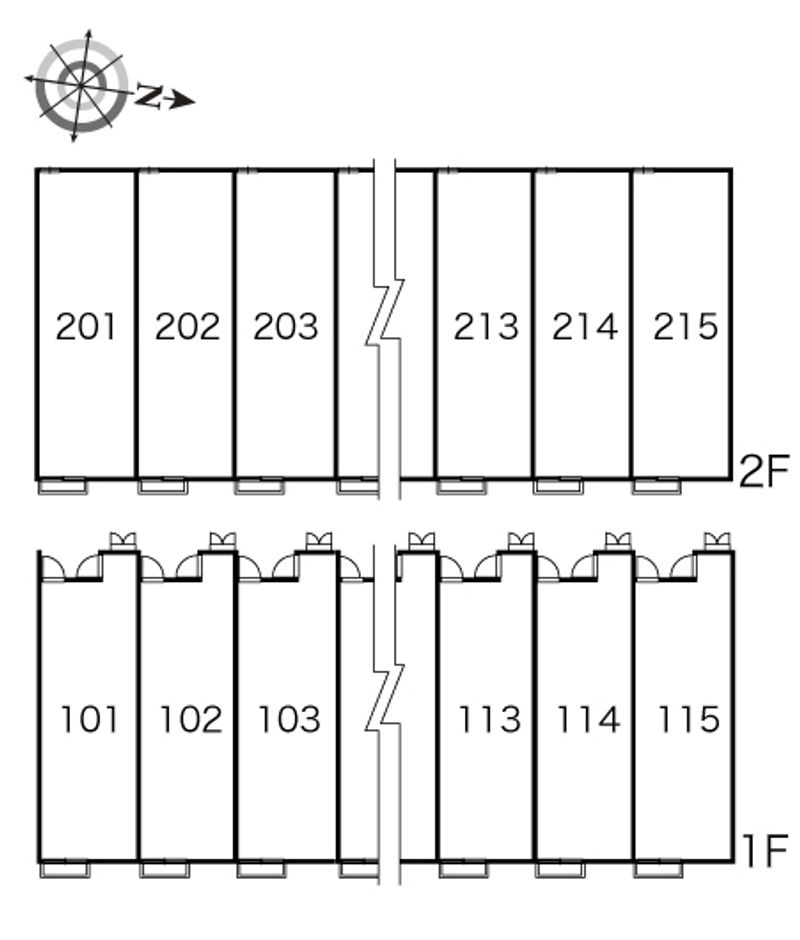 レオパレスエリアピース　はやし 間取配置図