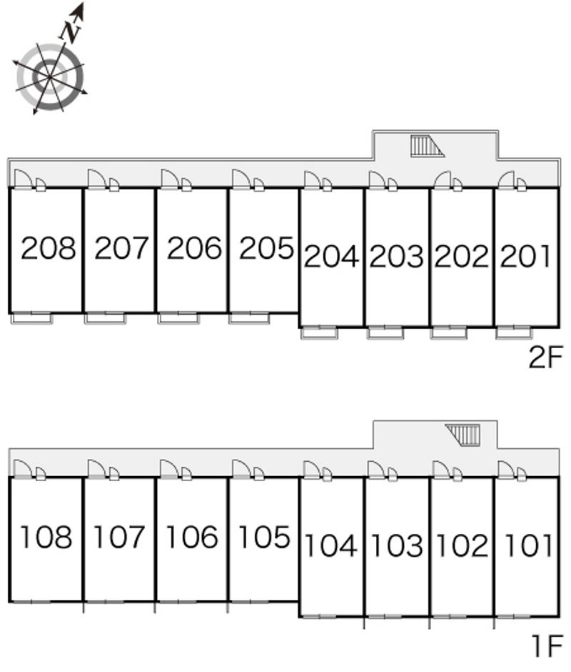 レオパレスサンパティークⅡ 間取配置図