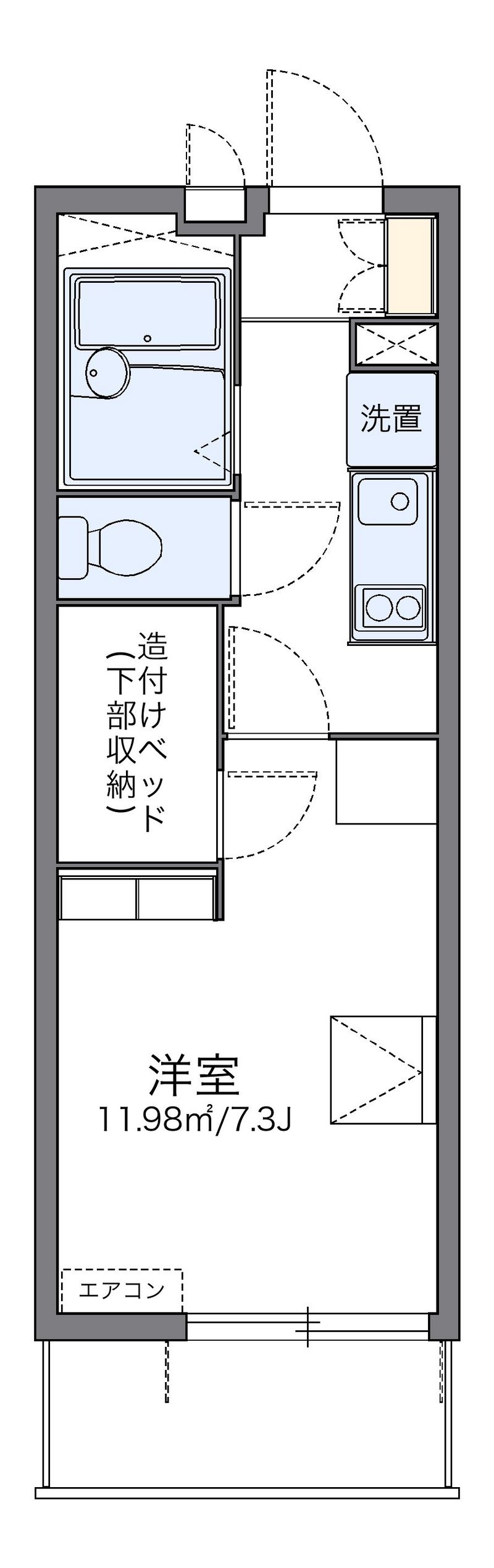 レオパレス中川ＭＴＭ 間取図